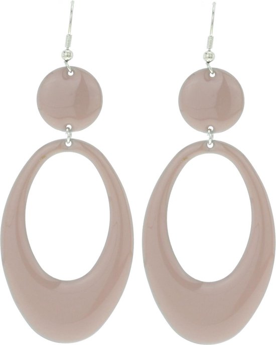 Boucles d'oreilles ovales colorées Behave