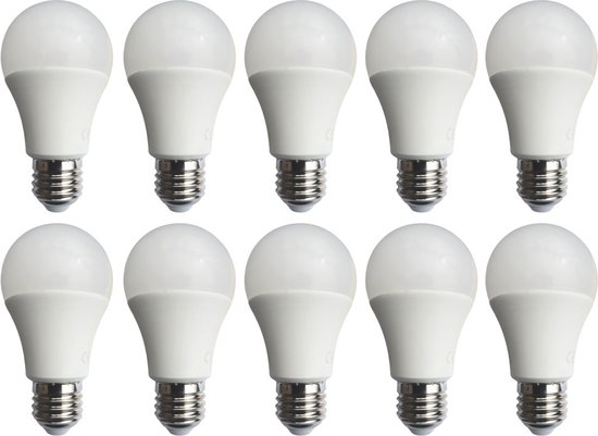 Ampoule E27 blanc chaud 10 pièces - beaucoup de lumière | Lampe traditionnelle A60 LED 24W=152W - 2490 Lumen | 3000K 230V