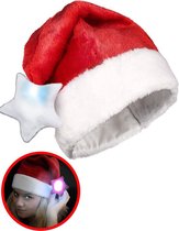 Bonnet de Noel avec boule LED multicolore lumineuse