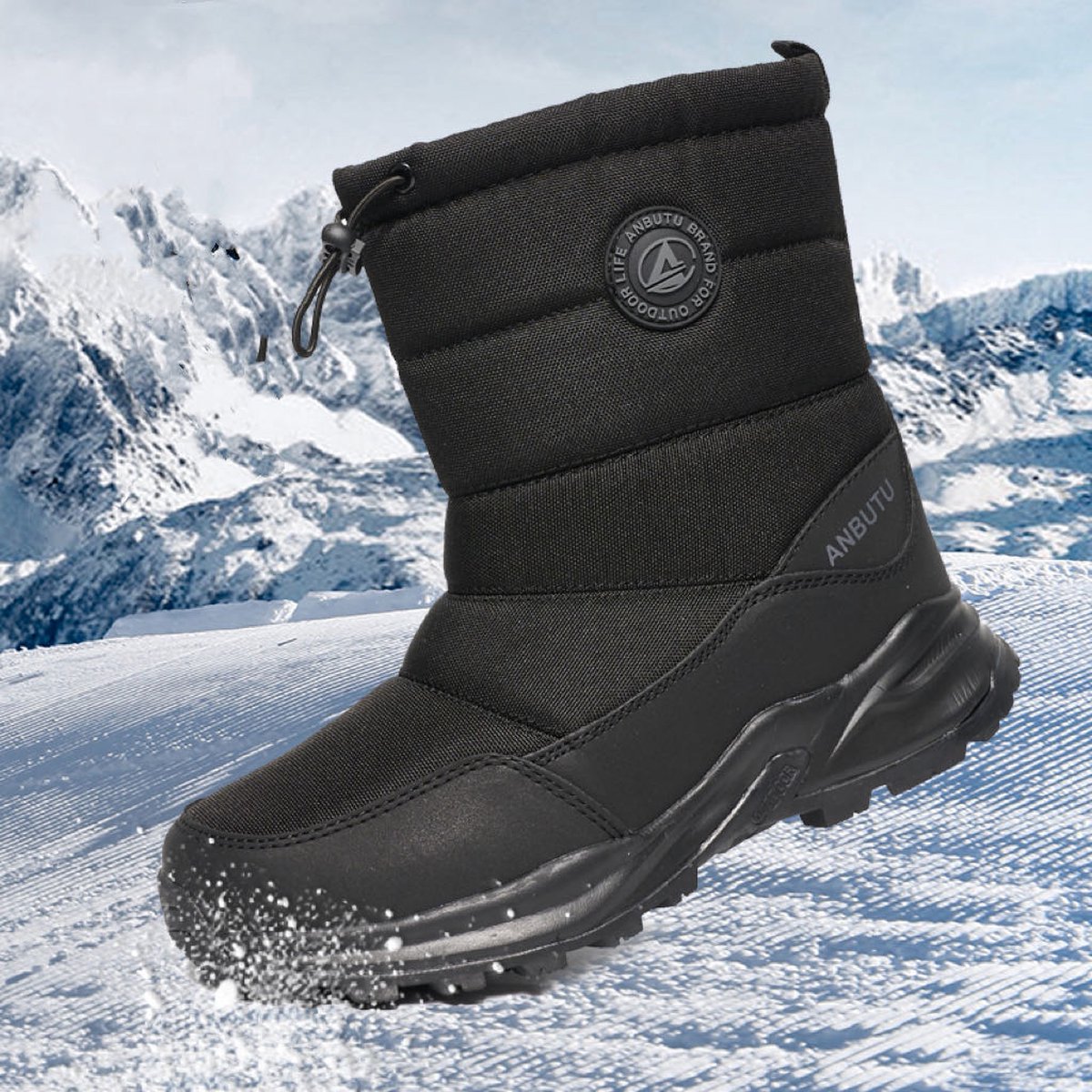 Snowboots heren-sneeuwlaarzen snowboots Zwart maat 38