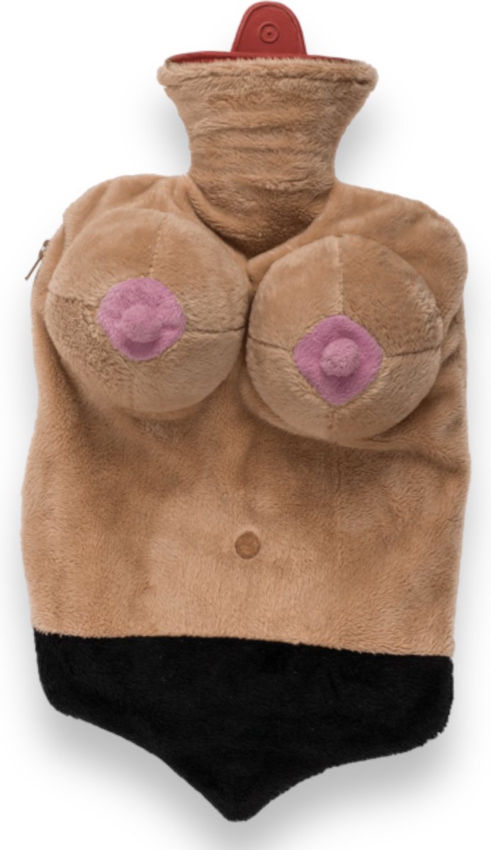 Goedkoopste Warm Water Kruik Met Grappige Sexy Sleeve Met Borsten Zwart