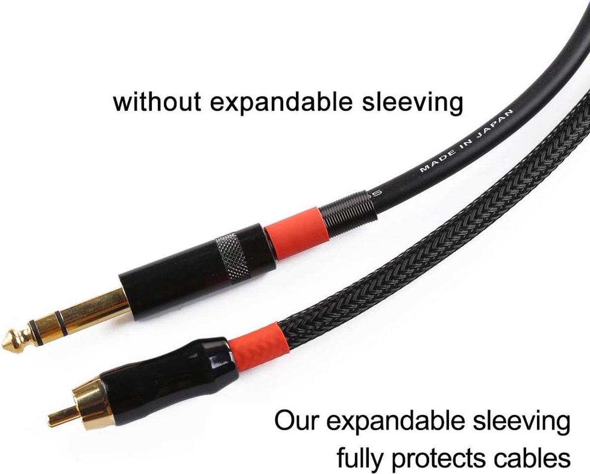 PET uitbreidbare gevlochten kabelslang kabelkous kabelbescherming kabelmantel - kabel sleeve 18mm-7.5m zwart