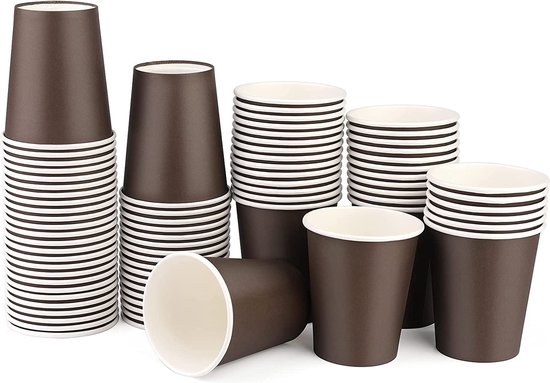 1000 stuks coffee-to-go bekers ( 80 mm), 300 ml papieren bekers, koffiebekers van hard papier