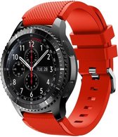 By Qubix Siliconen sportbandje - Rood - Geschikt voor Samsung Galaxy Watch 3 (45mm) - Galaxy Watch 46mm - Samsung Gear S3 Classic & Frontier