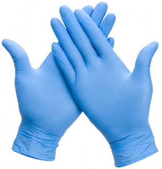 Nitril Wegwerp handschoenen - Poedervrij, latexvrij, nitrile Blauw - Maat S  - 100 stuks | bol