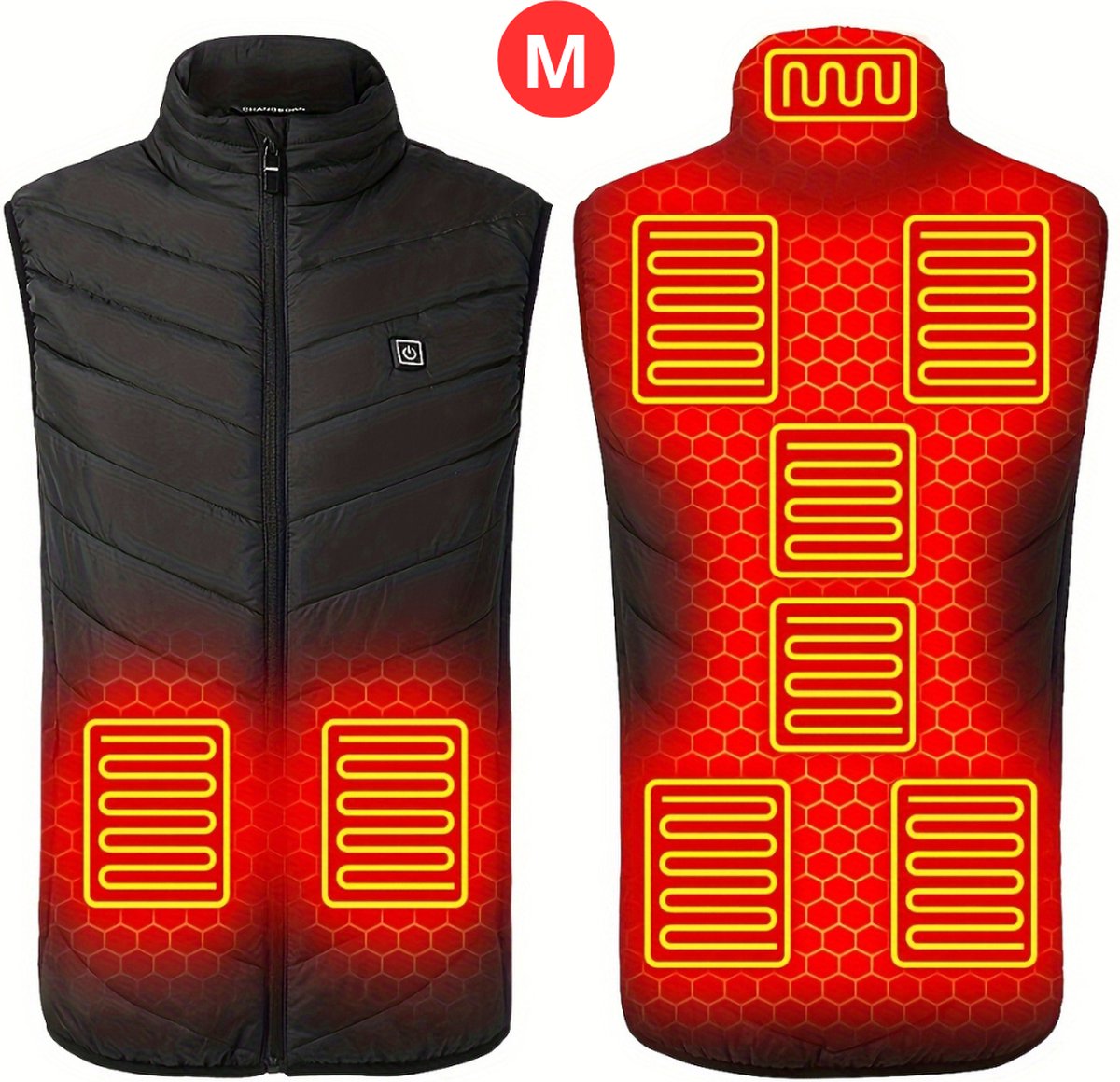 Livano Verwarmde Bodywarmer Jas Elektrische Bodywarmer Heated Vest Oplaadbaar Heren Zwart