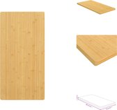 vidaXL Bamboe Tafelblad - 50 x 100 x 2.5 cm - Duurzaam materiaal - Veelzijdig gebruik - Afgeronde randen - Eenvoudig schoon te maken - Variërende kleuren - Levering willekeurig - Tafelonderdeel