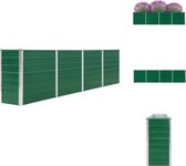 vidaXL Verhoogd tuinbed - Plantenbakken - 320x40x77cm - Duurzaam en mooi - Gegalvaniseerd staal - Bloempot