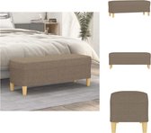 vidaXL Bank Zitbankje - 100x35x41 cm - Taupe - Tuinbank