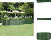 vidaXL Ovale plantenbak - Gepoedercoat staal - 447 x 140 x 68 cm - Bloempot