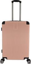 SB Travelbags Bagage koffer 65cm 4 dubbele wielen trolley - Licht Roze