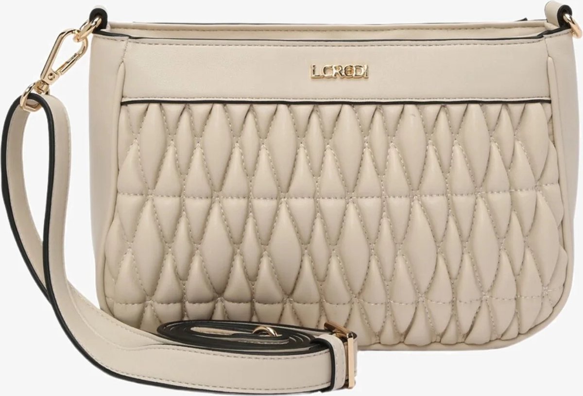 L.Credi beige handtas model Laica