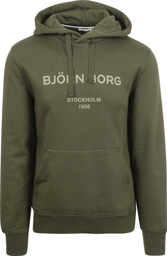 Bjorn Borg - Sweat à capuche logo vert - Homme - Taille L - Coupe régulière