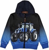 Kinder vest tractor trekker WM kleur donkerblauw maat 92