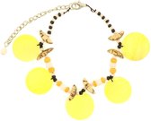 Bracelet coquillage jaune Behave Ladies 22 cm