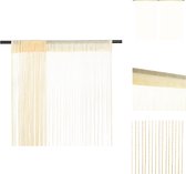 vidaXL - Vliegengordijnen - 140 x 250 cm - 100% polyester - Crème kleur - Gordijn