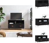 vidaXL tv-meubel - zwart - 80 x 36 x 50 cm - Voldoende opbergruimte - Kast