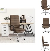 vidaXL Verstelbare Bureaustoel - Bruin - 63 x 56 cm - Massagefunctie - Bureaustoel