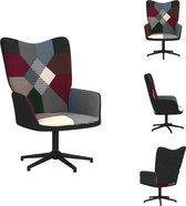 vidaXL Armstoel Patchwork - Relaxstoel - 62 x 68 x 98 cm - Meerkleurig - Fauteuil