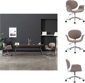 vidaXL Draaibare Kantoorstoel - Taupe - 67 x 62 cm - Ergonomisch ontwerp - Bureaustoel