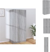 vidaXL Armoire - 80 x 52 x 180 cm - Chêne Sonoma Grijs - Placard