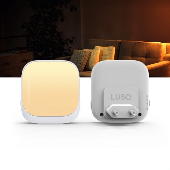 LUSQ® - Dimbare Babykamer Nachtlampjes - Warm Wit - 2 Stuks - Premium Set Wit - Incl. Stopcontactbeschermers van LUSQ® — afbeelding 5