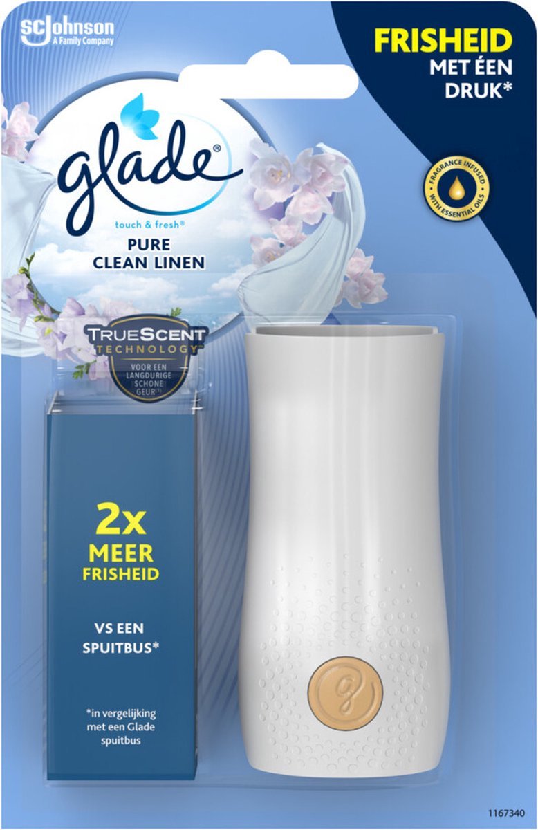 Glade Touch & Fresh Pure Clean Linen houder 6 x 10ML