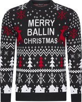 Ballin Est. 2013 Kersttrui Zwart Merry Maat L