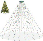 Kerstverlichting - Kerstboomverlichting met Ring Kleurrijke 400 LED Kerstboomverlichting - met 16 Strengen - 2m Kerstboomverlichting - Kerstverlichting Net voor Boom van 150 cm-240 cm