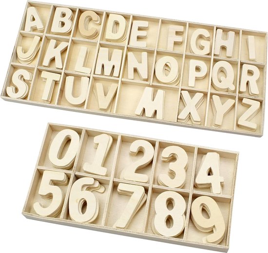 Houten Letters Cijfers met Provence mos Decoratieletters 3D Letters