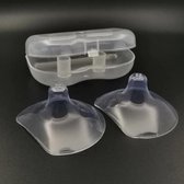 New Age Devi - "GoShops - 2x protège-tétons ronds dans une boîte de rangement - Protège les mamelons pendant Allaitement"
