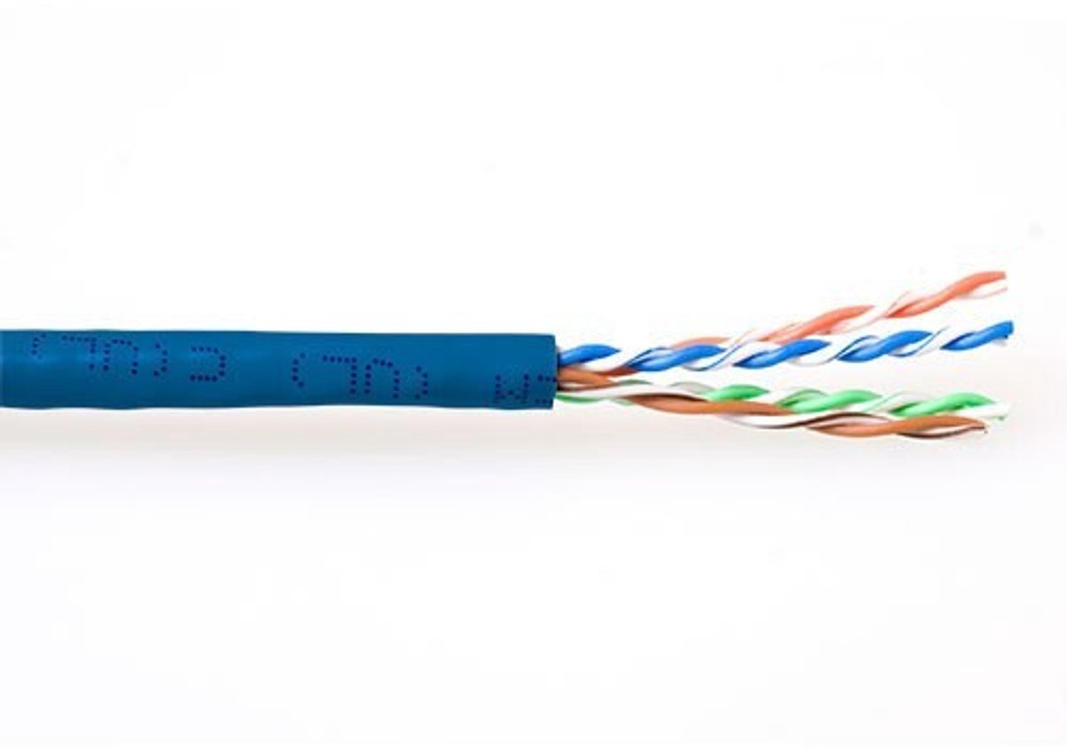 ACT EP456B CAT6A U/UTP PVC Patchkabel Blauw - 305 meter