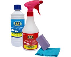 123 Products Flash & Clean - Reinigingspakket - Reinigt en beschermt - Verwijdert zwarte strepen - voor Camper, Caravan, Boot