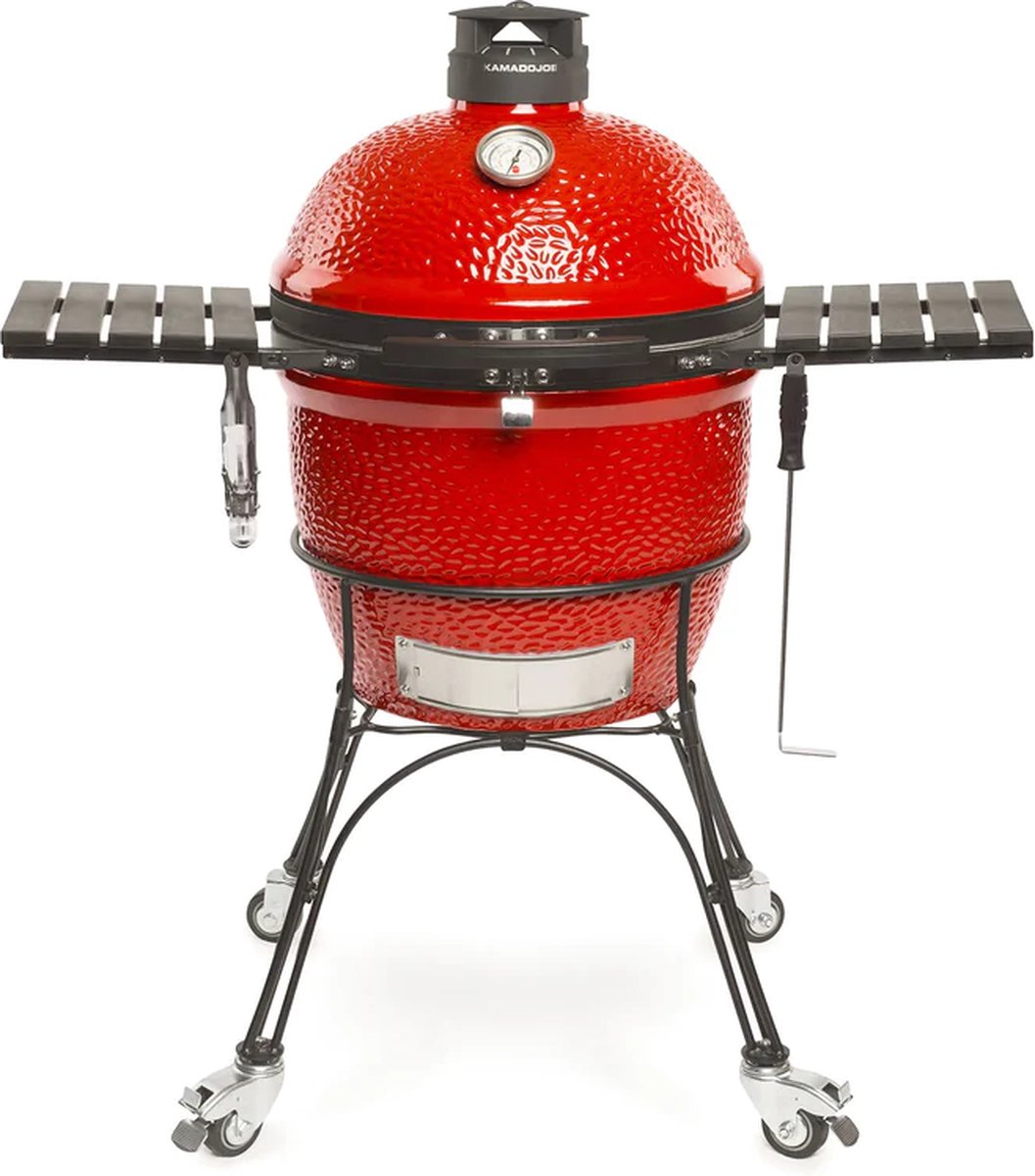 Kamado Joe Classic II - Houtskoolbarbecue met onderstel en zijtafels - Geleverd met zak houtskool en aanmaakhoutkrullen - Inclusief levering aan huis