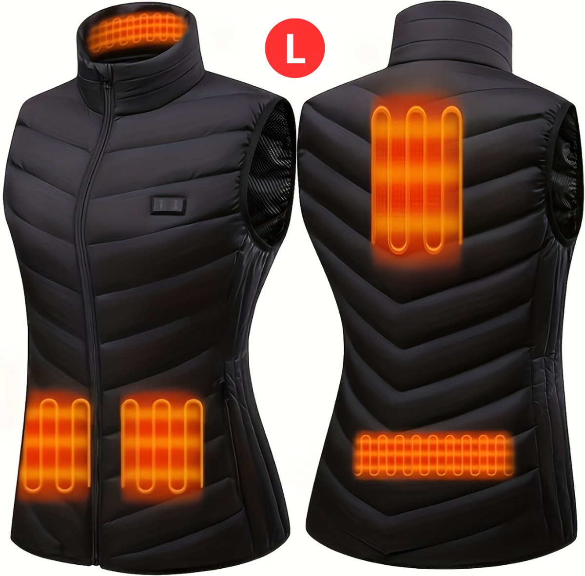 Livano Heated Vest Verwarmde Bodywarmer Elektrische Bodywarmer Jas Oplaadbaar Dames Zwart