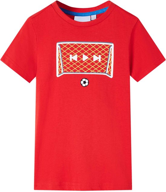 vidaXL-Kindershirt-met-doelprint-116-rood