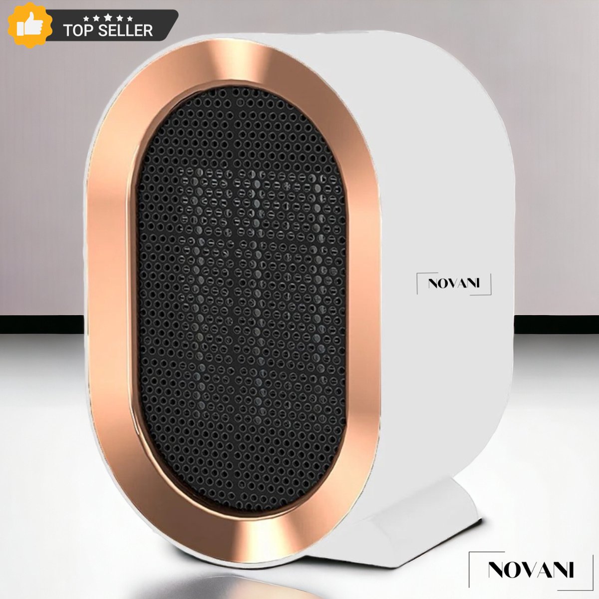 Novani - Luxe Elektrische ventilator - kachel - Verwarming - 800W/1200W - Winter - Zuinige Verwarming - Wit