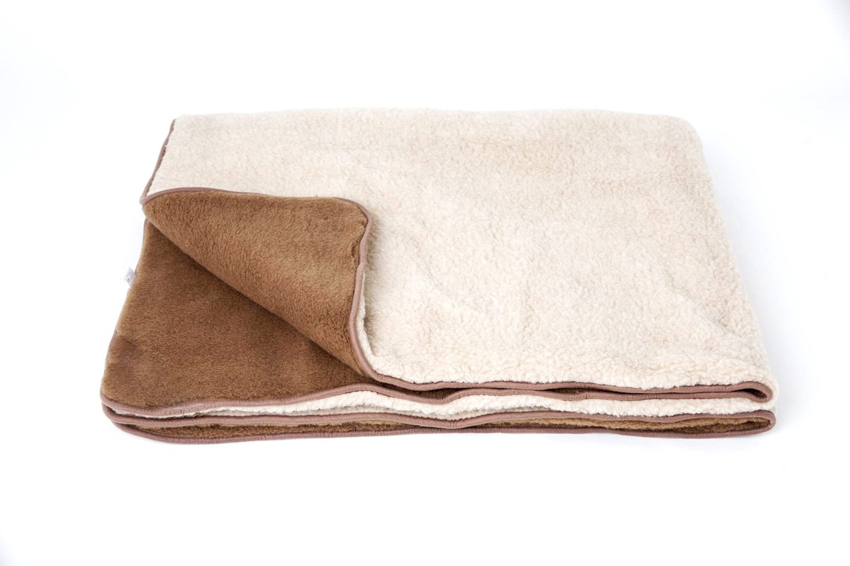 Dekbed 100% Wol - Dubbelzijdig - Puur Australische Merino & Kameel Blend – Bruin Ecru Premium Wollen Deken OnceDoce® 2 x 450 g/m² - Warm Ademend Zacht – Woolmark ® Keurmerk - Wasbaar – 220x200cm
