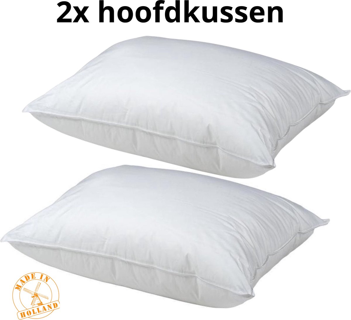 Bafra - Hoofdkussen - 60x70cm - Wit - Navulbaar met ritssluiting - Hoofdkussen Nekklachten - Hoofdkussens Slaapkamer - Geschikt voor rug - zij- en buikslapers - Orthopedisch - Ergonomisch