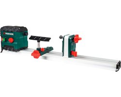 PARKSIDE® Draaibank - Vermogen: 550 W - Stationair toerental: 800-3000 min-1 - Lengte geleidingsrail: 94,5 cm - Max. werkstuklengte: 60 cm - Max. werkstukdiameter: 25 cm - Inclusief 2 houtbeitels, 1 plaatschijf (Ø8 cm) en 2 steeksleutels