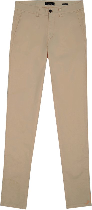 Mr Jac - Broek - Heren - Slim fit - Chino - Garment Dyed - Pima Katoen - Beige - Maat W30 L34