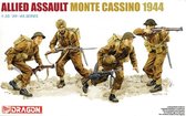 1:35 Dragon 6515 Allied Assault Monte Cassino 1944 - Includes Sikh and Gurkha heads Plastic Modelbouwpakket