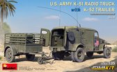 1:35 MiniArt 35418 U.S. Army K51 Radio Truck with K52 Trailer - Interior Kit Plastic Modelbouwpakket
