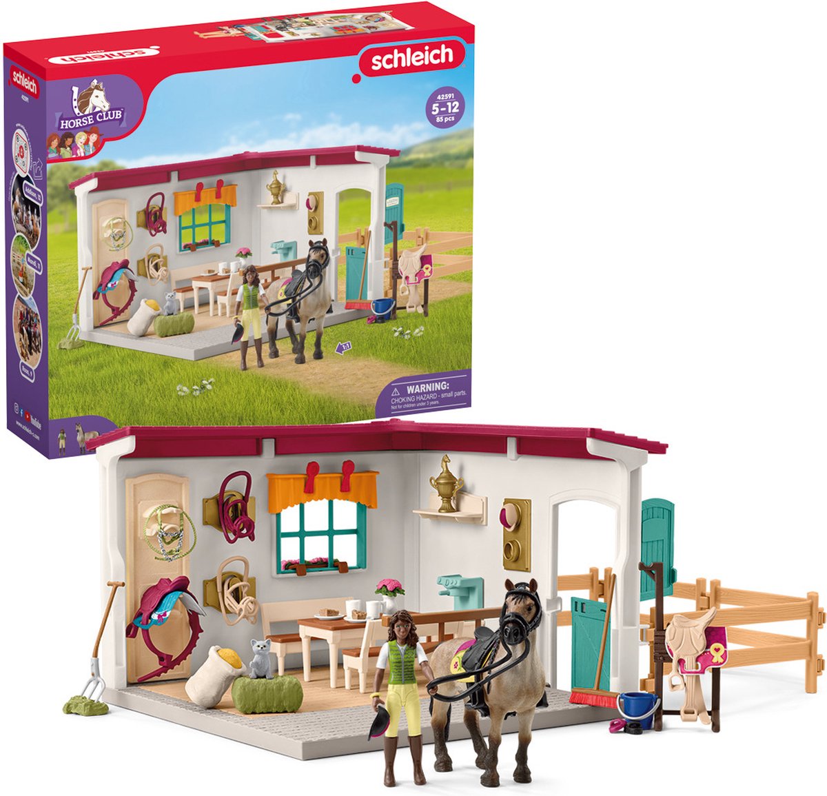 Schleich HORSE CLUB Zadelkamer- Beweegbaar Figuurtje - Afneembaar Zadel & Hoofdstel - Paarden Speelgoed - Kinderspeelgoed - 42591 — afbeelding 10