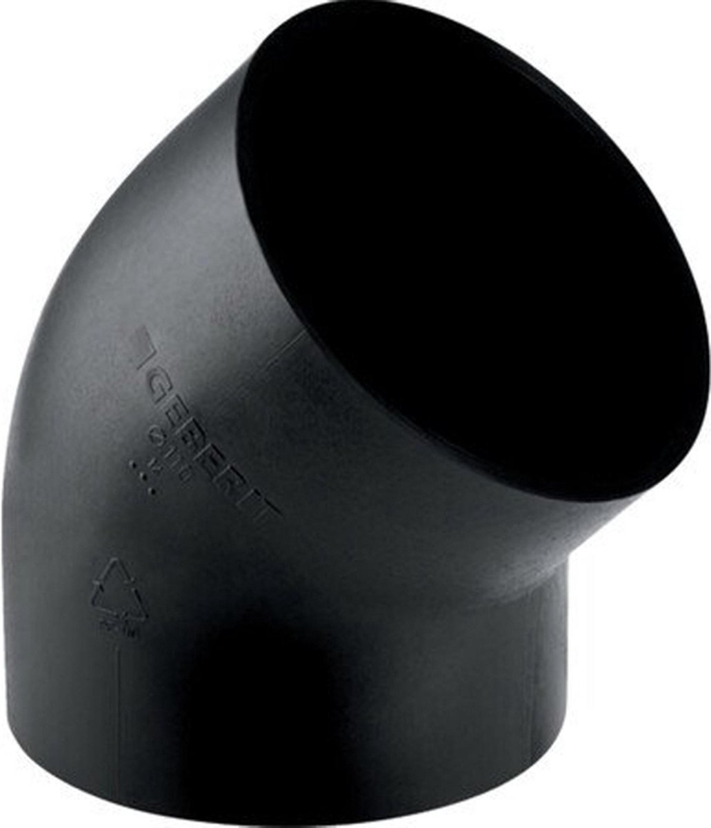 Geberit afvoer PE fitting bocht 45° 125