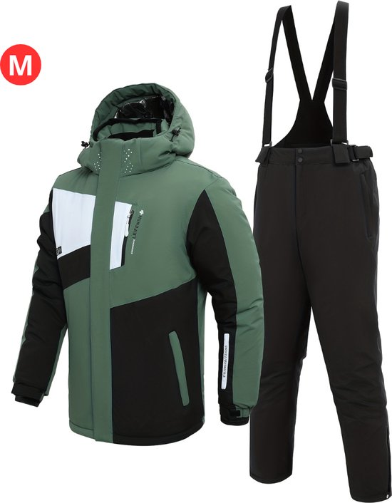 Foto: Livano skipak skibroek skijas ski suit wintersport heren 2 delig groen maat m