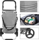 Bol.com KST02 Opvouwbare winkelwagen met koelcompartiment Multifunctionele winkelwagen met reflectoren Shopper handwagen Verwijd... aanbieding