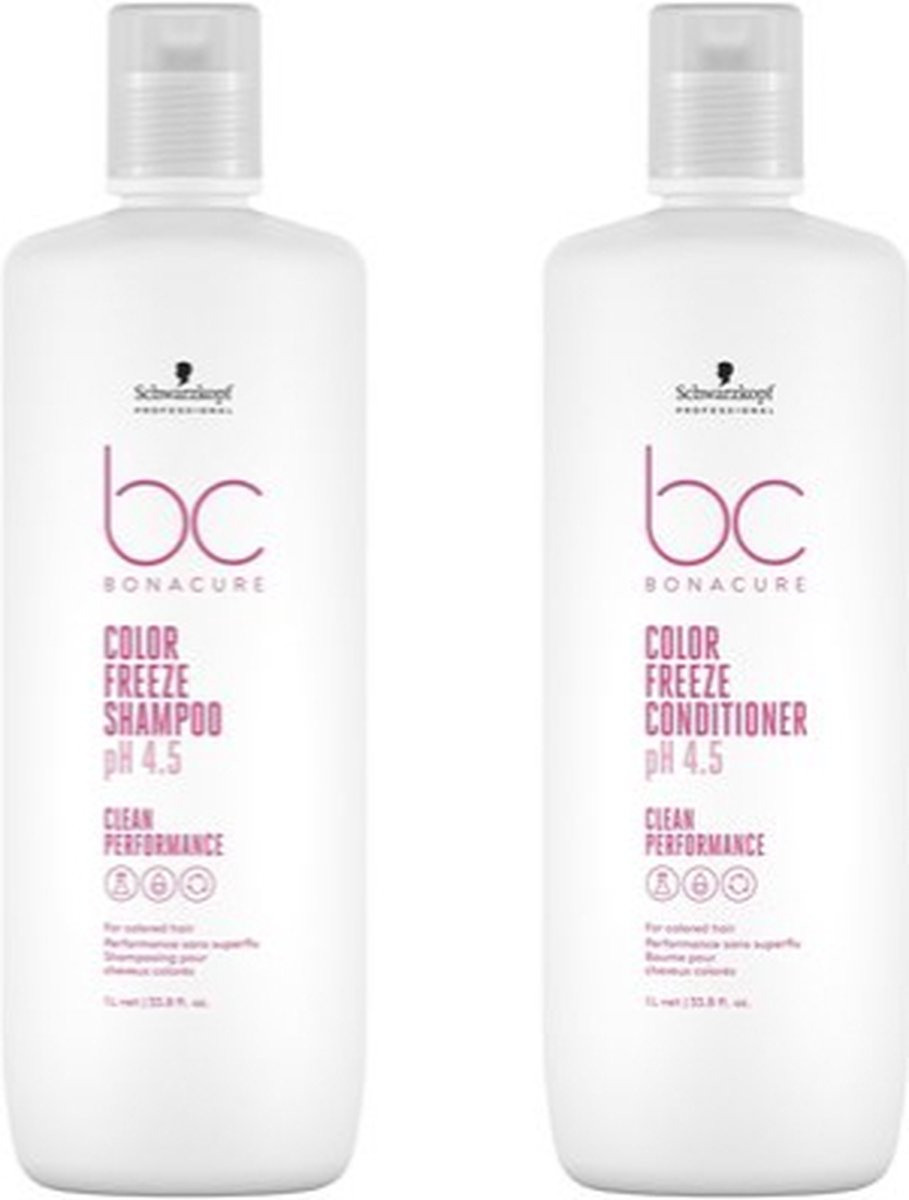 Schwarzkopf BC Bonacure Duo Color Freeze shampoo en conditioner 1L | Extra voordelig
