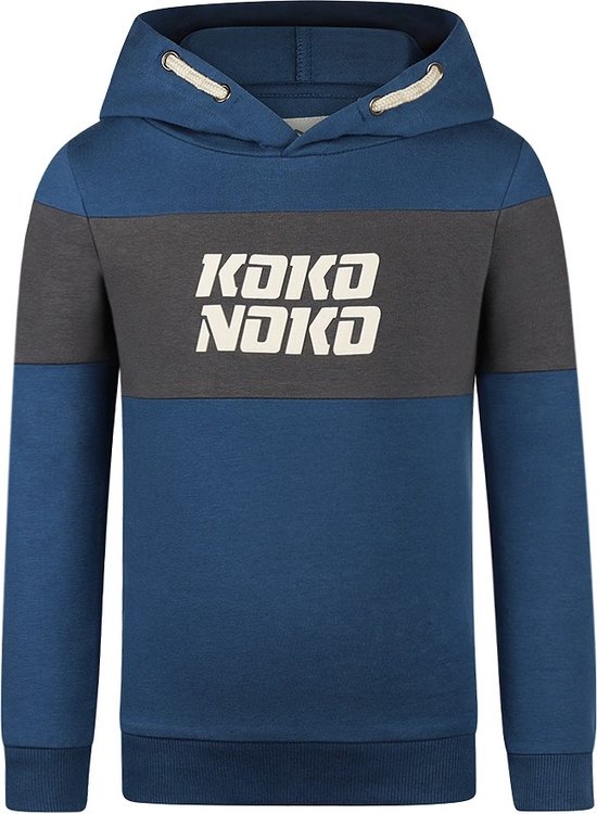 Koko Noko Hoody Mid Blue/Dark Grey maat 116