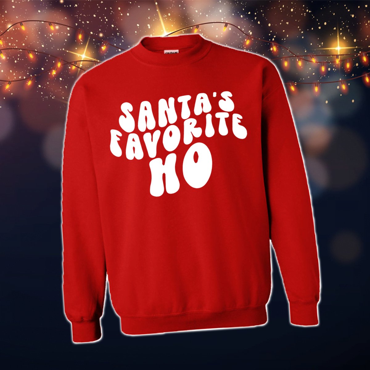 Foute Kersttrui Dames & Heren - Kersttrui met tekst Santa's favorite Ho | Kersttrui Maat S | Kersttrui Dames - Kersttrui Heren - Grappige Kersttrui met tekst | Namengigant | Incl. 2 jaar garantie